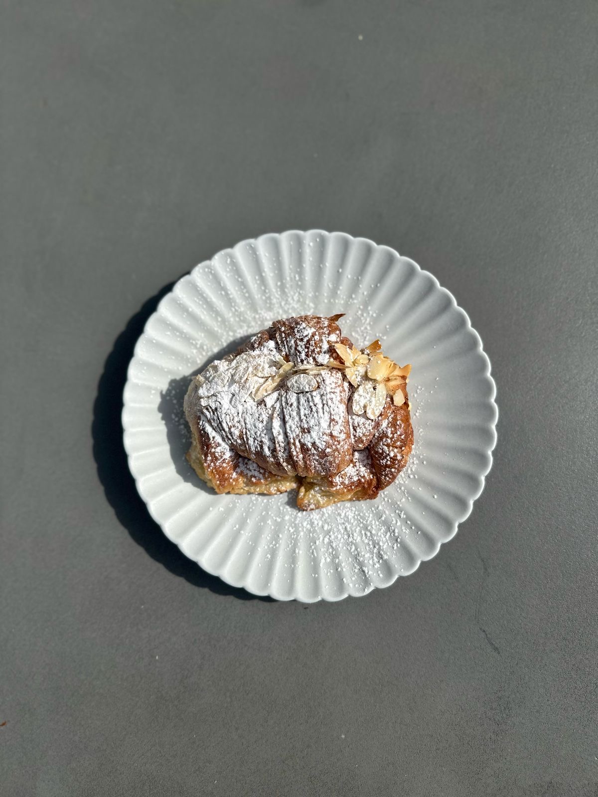 Double baked almond medialuna